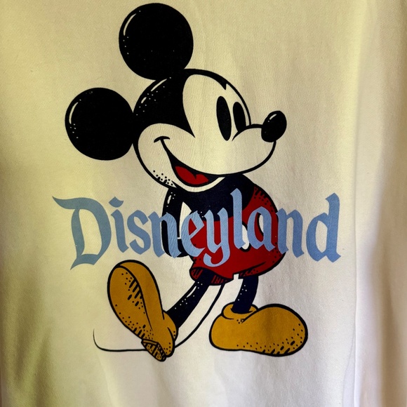 Disneyland Original Mickey Mouse Pullover Sweatshirt Cream Size XXL - Picture 3 of 12